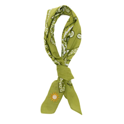 Bandana Fay paisley light green sun