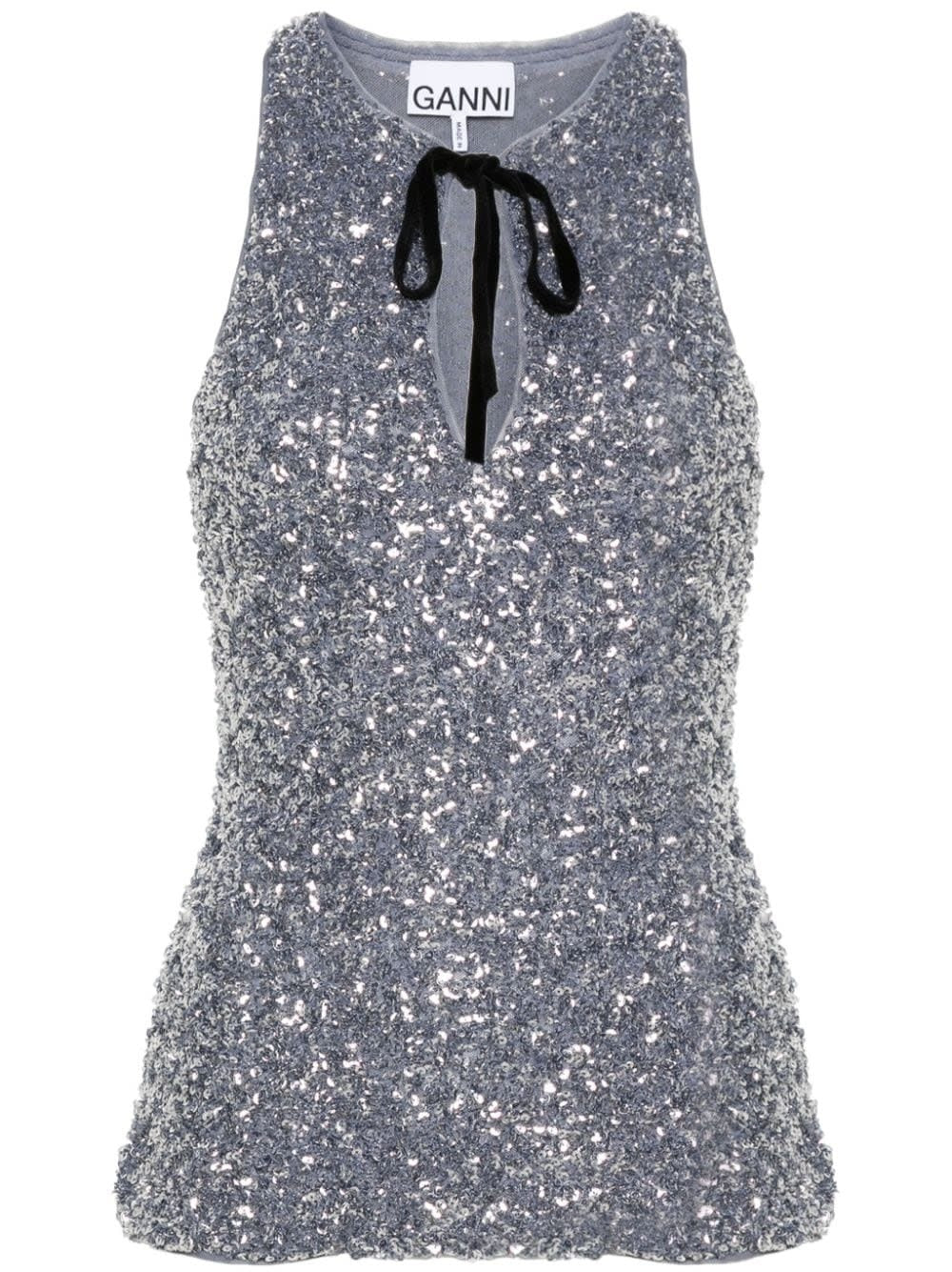 Top sequins gray