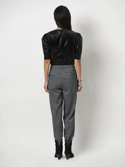 Image of Top Kamiko faux leather black