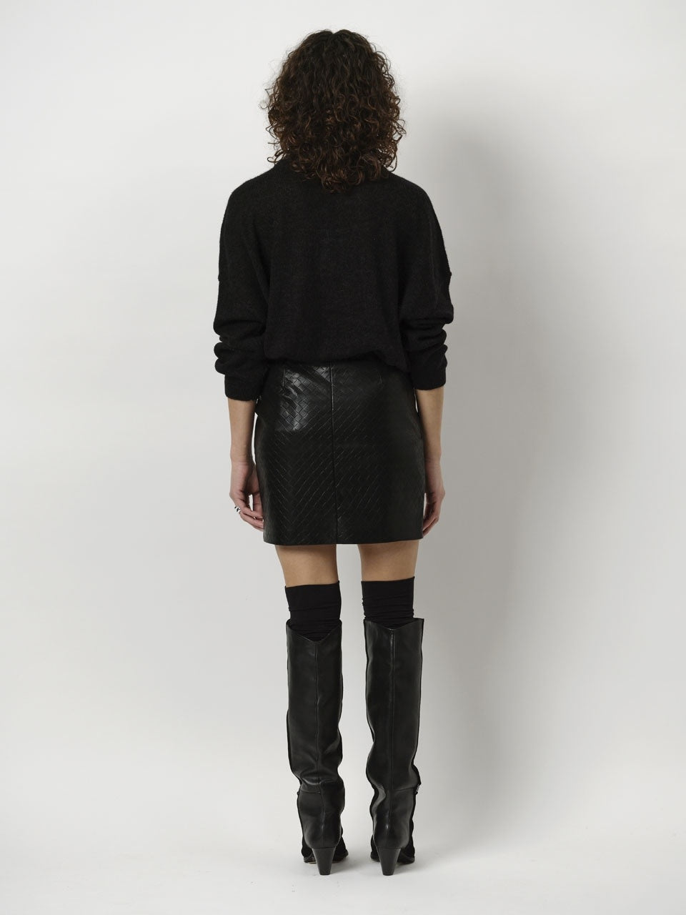 Skirt Lawrence faux leather black