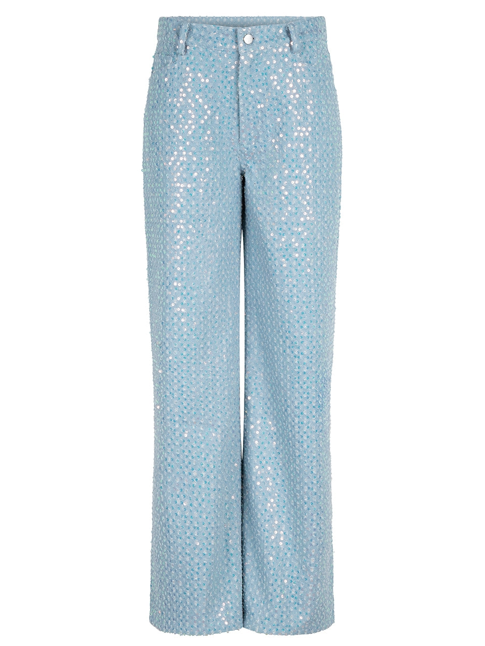 Pants Pearldrop embellished sky blue