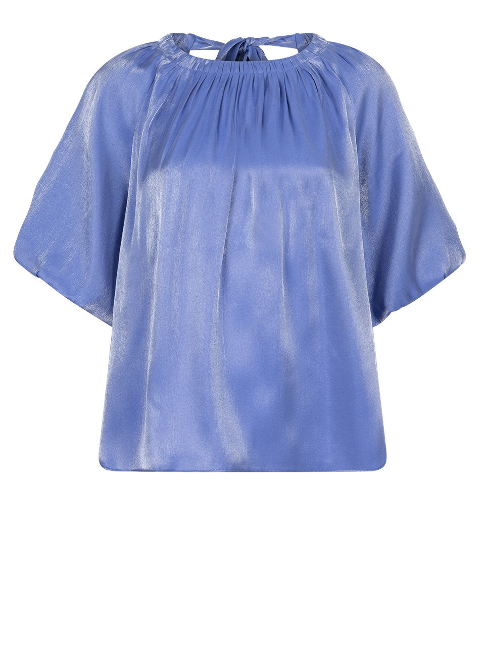 Top Simo shimmer back detail cornflower blue