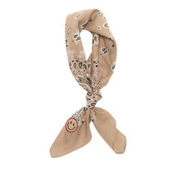 Image of Bandana Fay paisley beige smiley