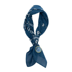 Image of Bandana Fay paisley blue smiley