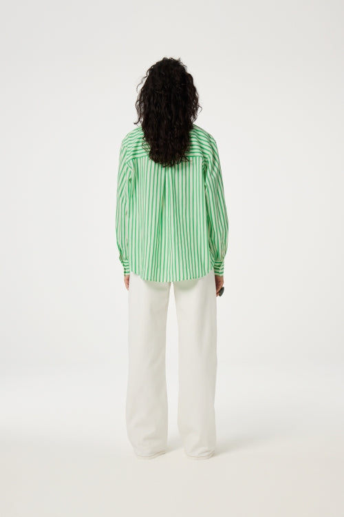 Blouse Alex warm white/green apple