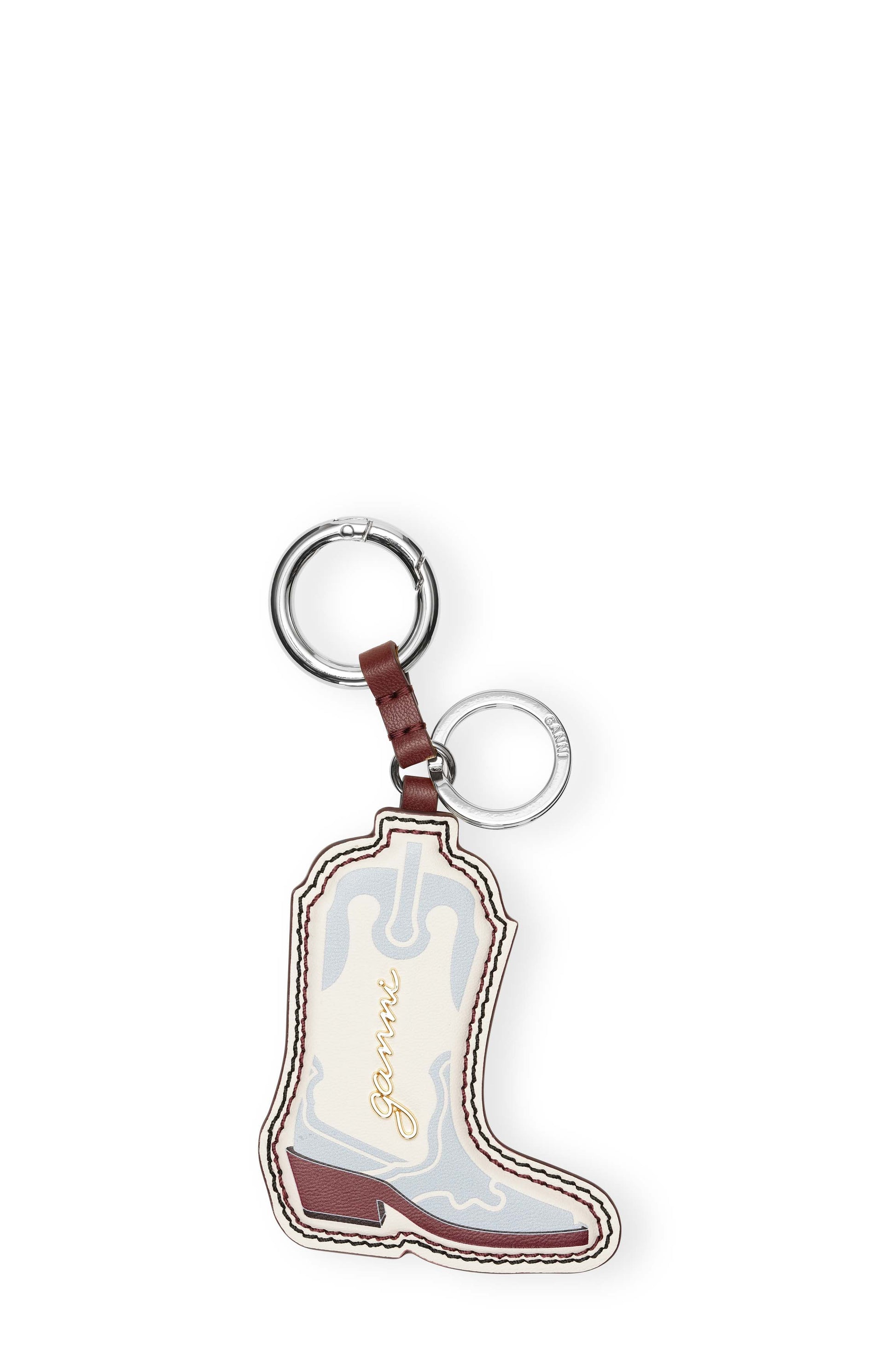 Keychain Western boot icy blue