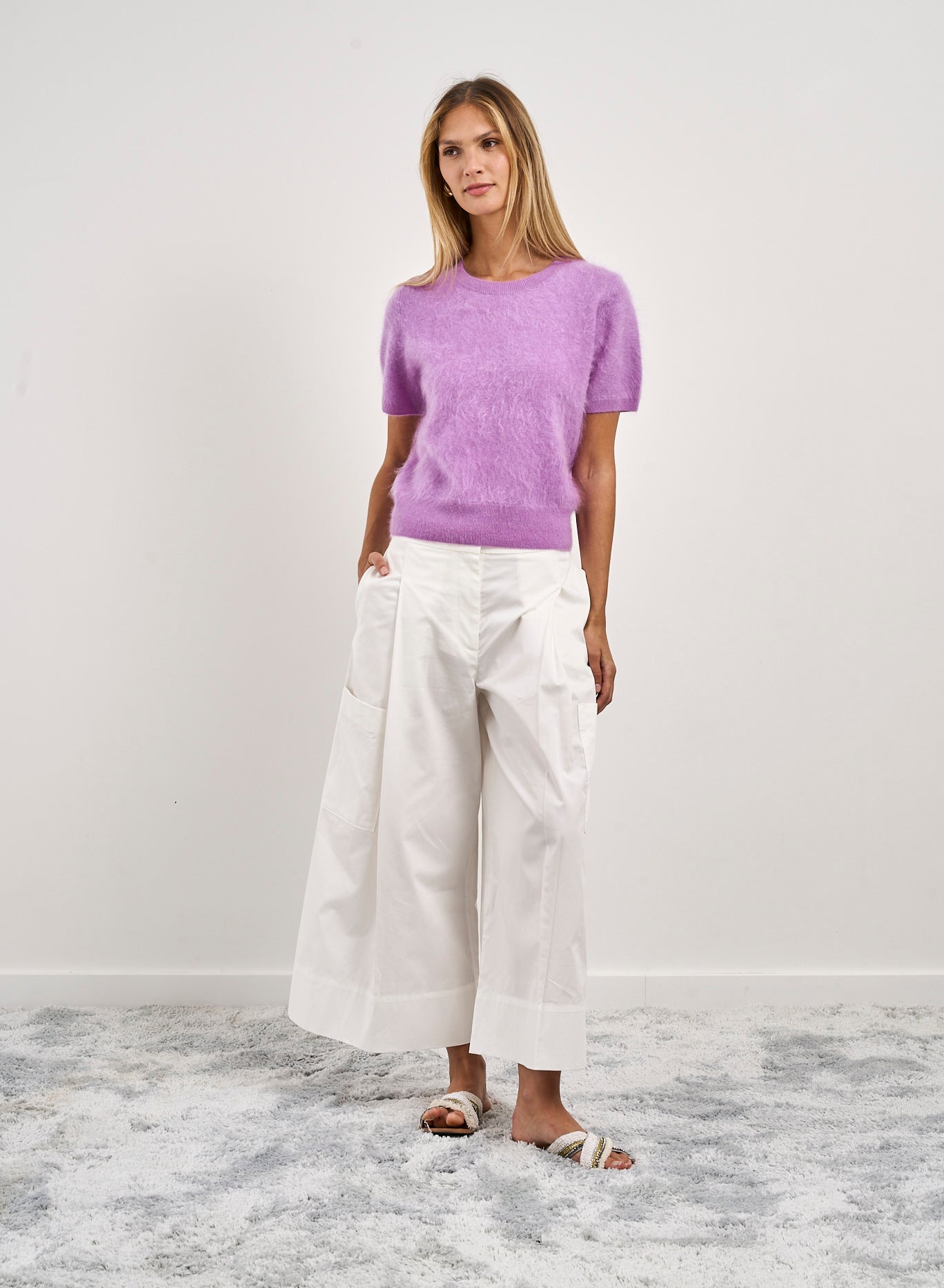 Knit cashmere Amaya orchid