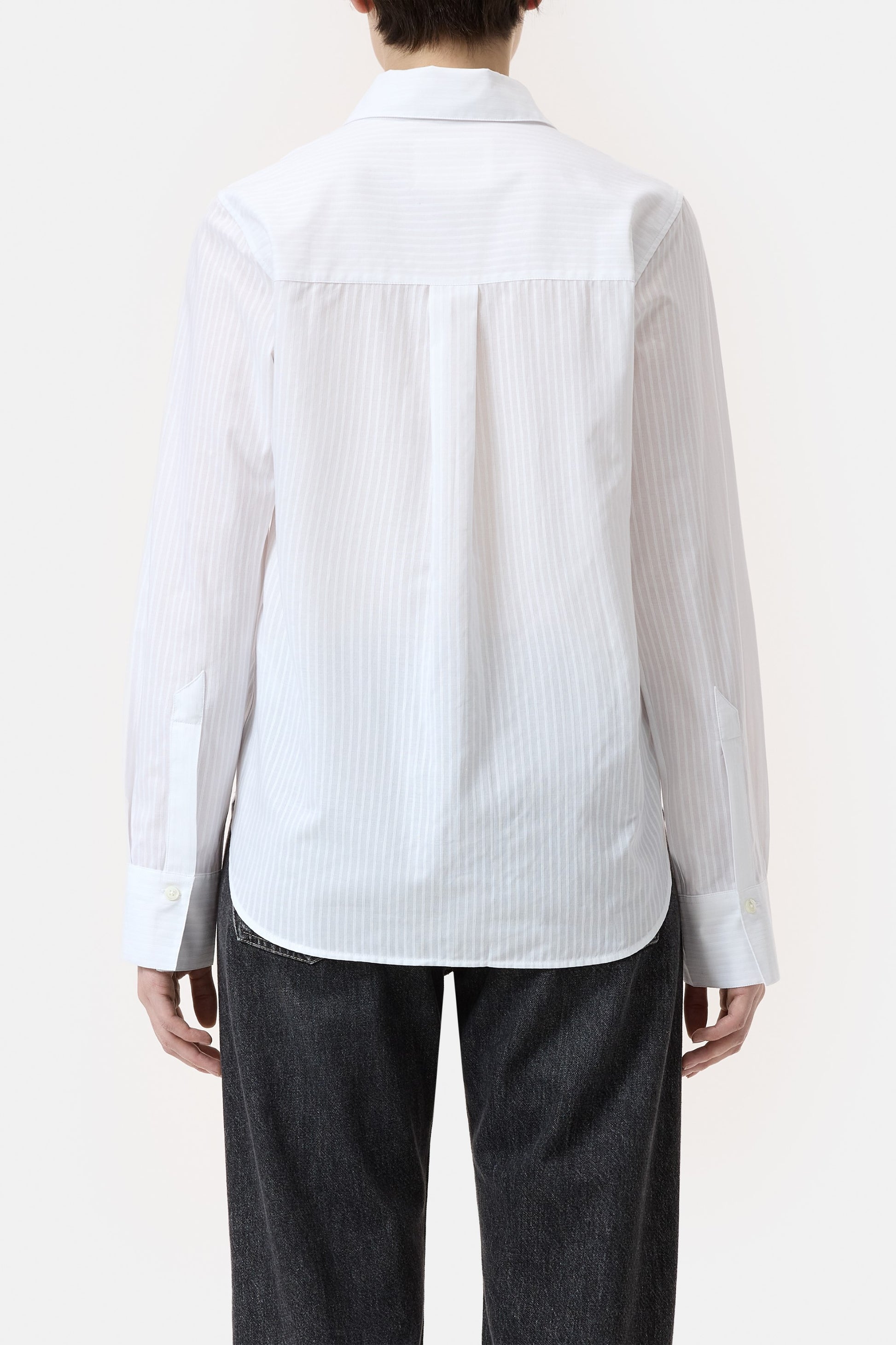 Blouse classic white stripe