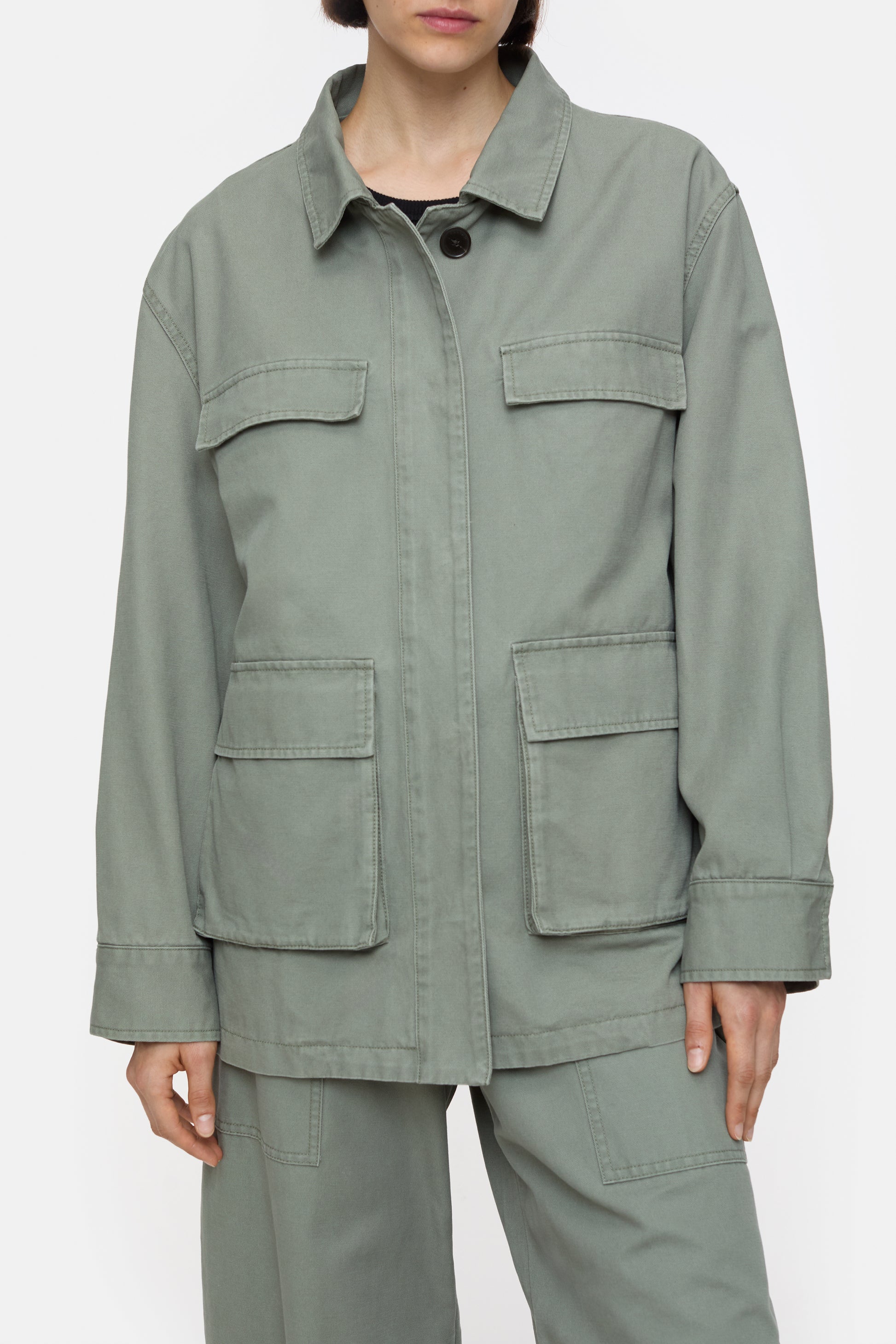 Jacket field faded green