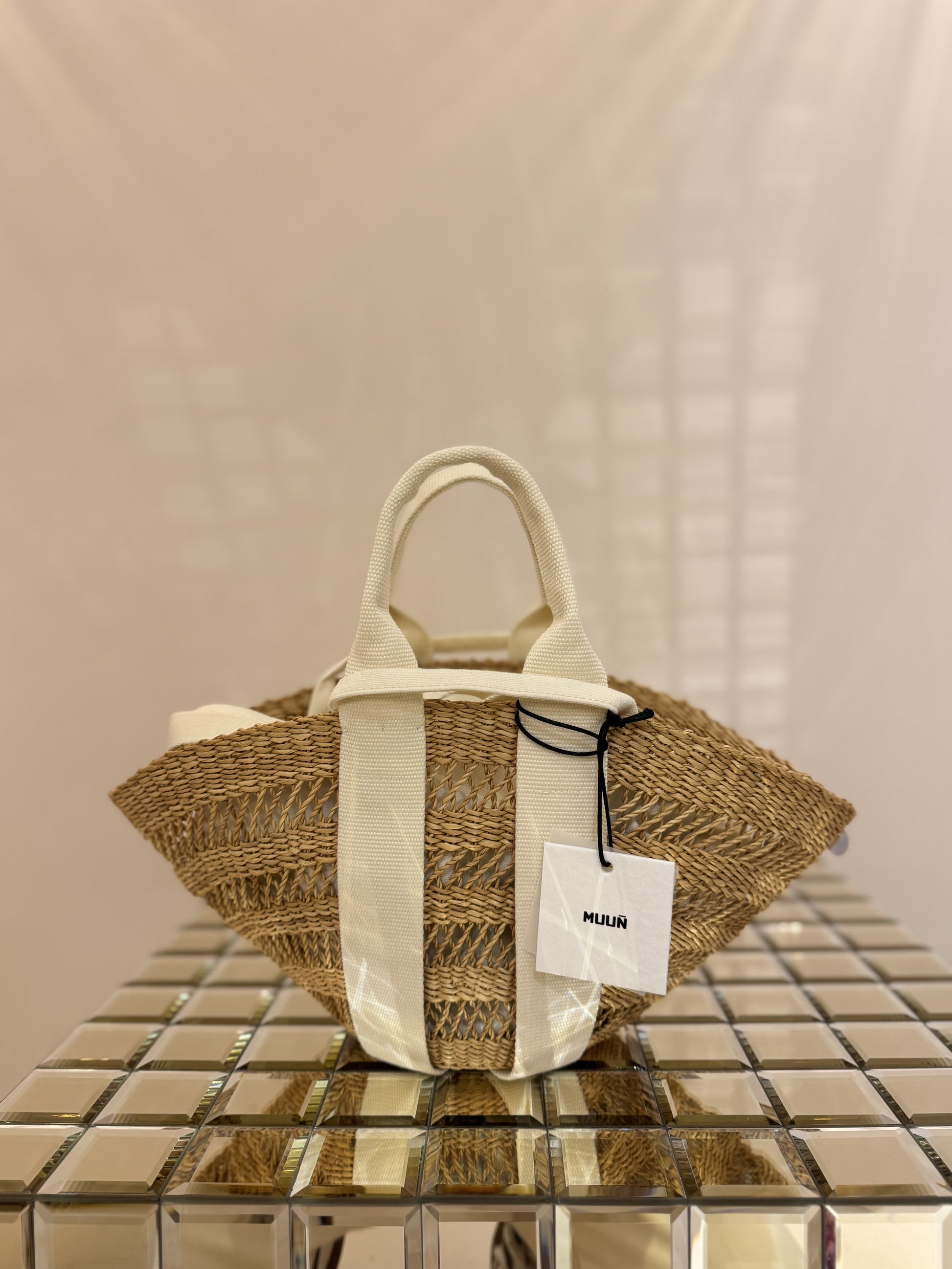 Bag straw mini Sophie ecru