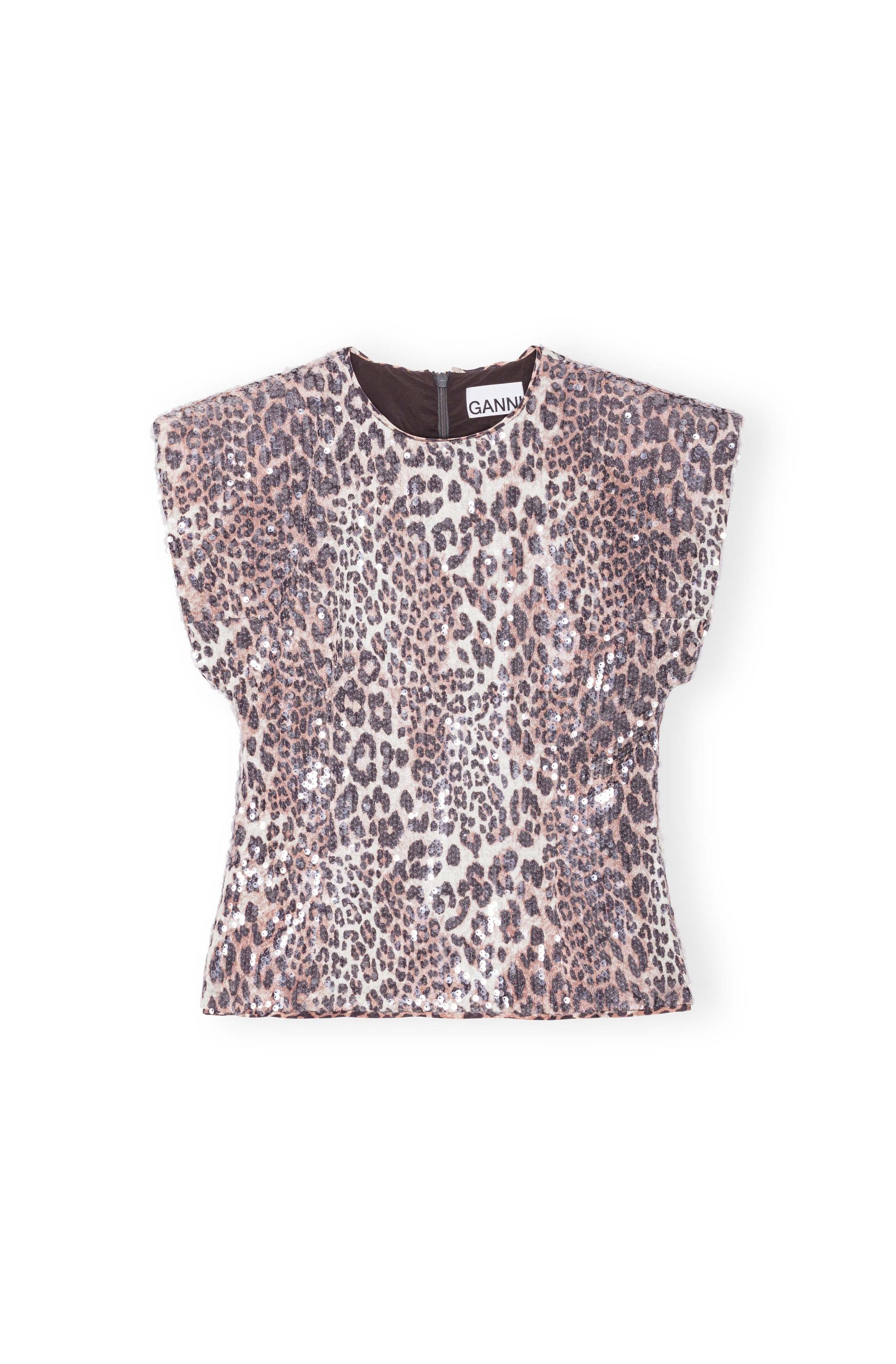 Top leopard sequins