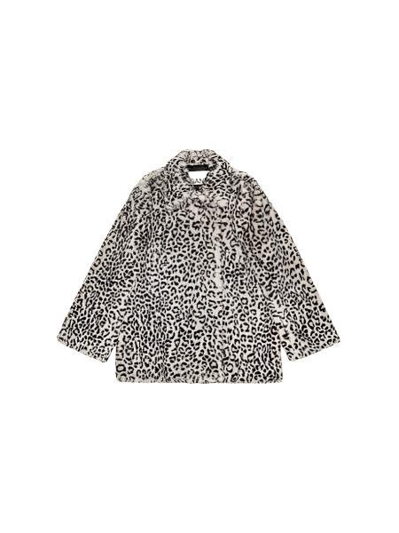 Jacket faux fur jacquard