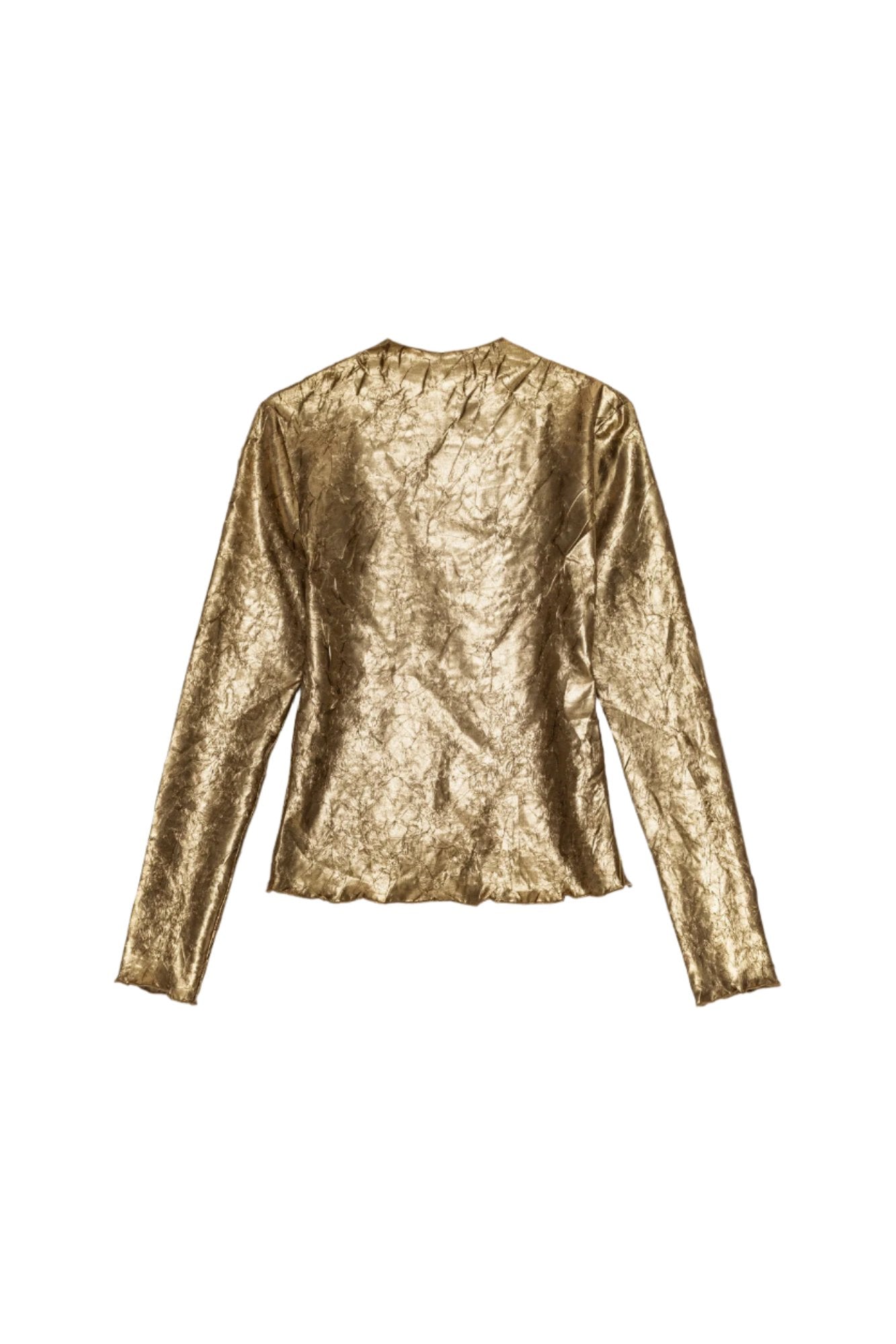 Top Shibori gold long-sleeve