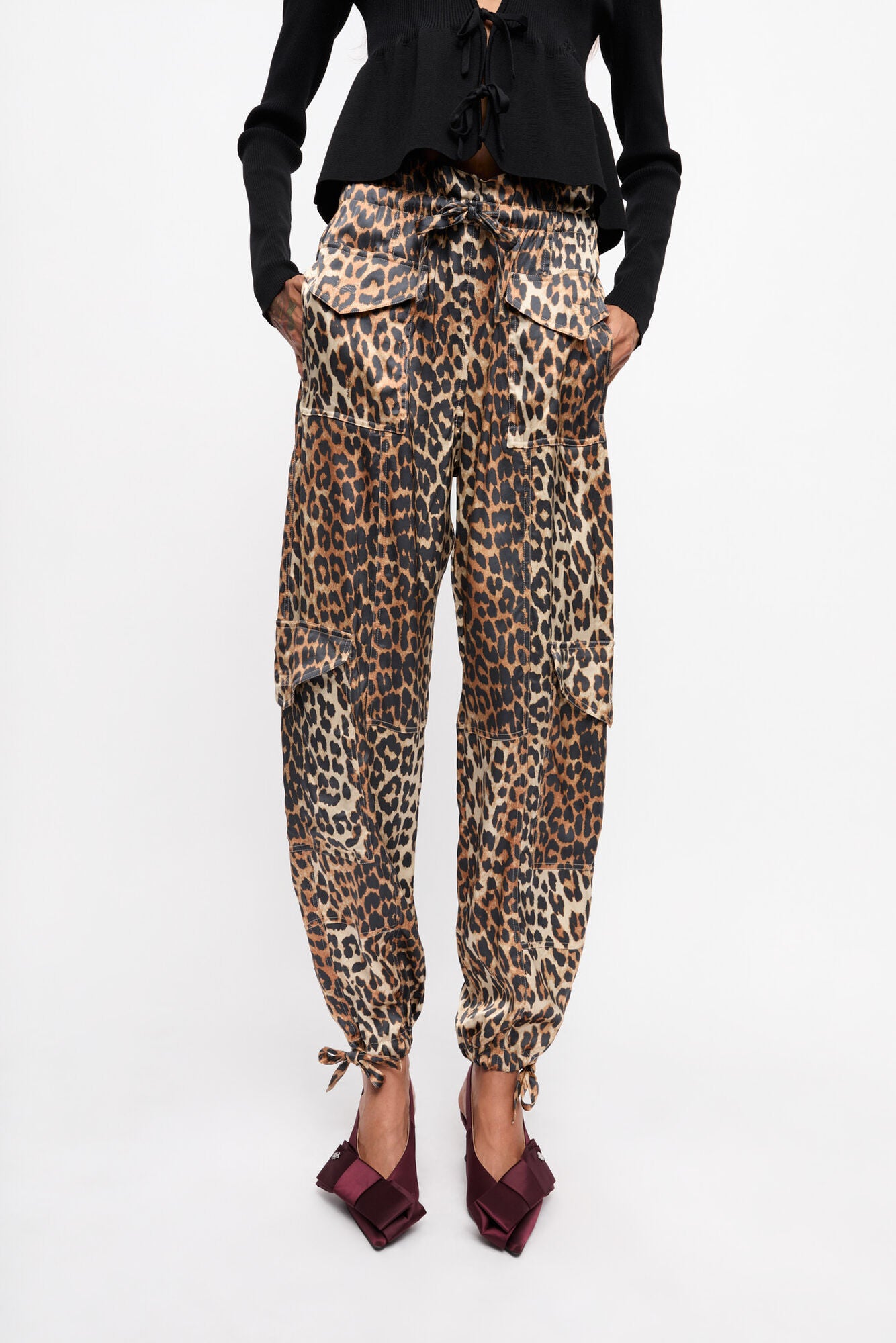 Pants Leopard satin