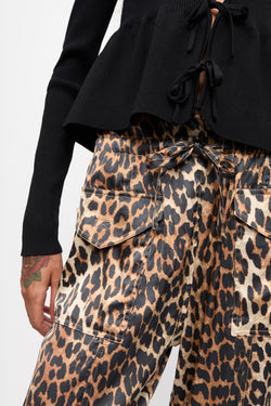 Image of Pants Leopard satin