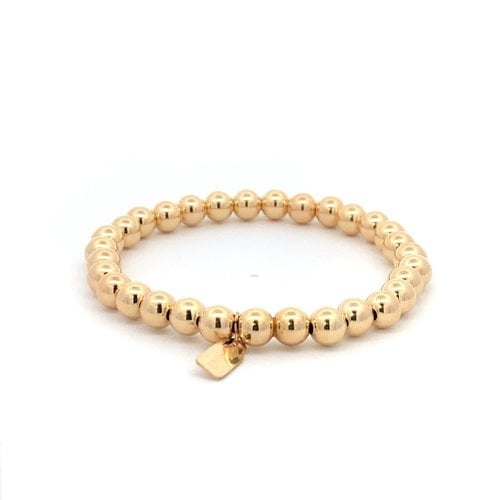 Bracelet basic gold coloured 6mm