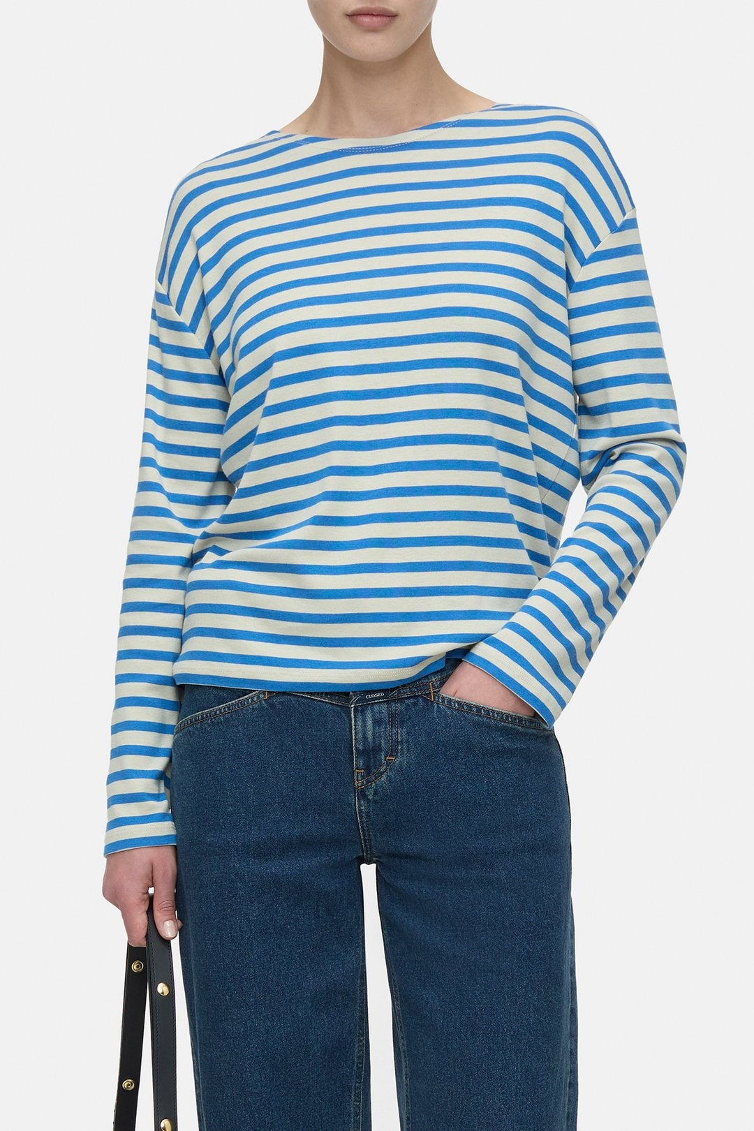 Longsleeve lake blue striped