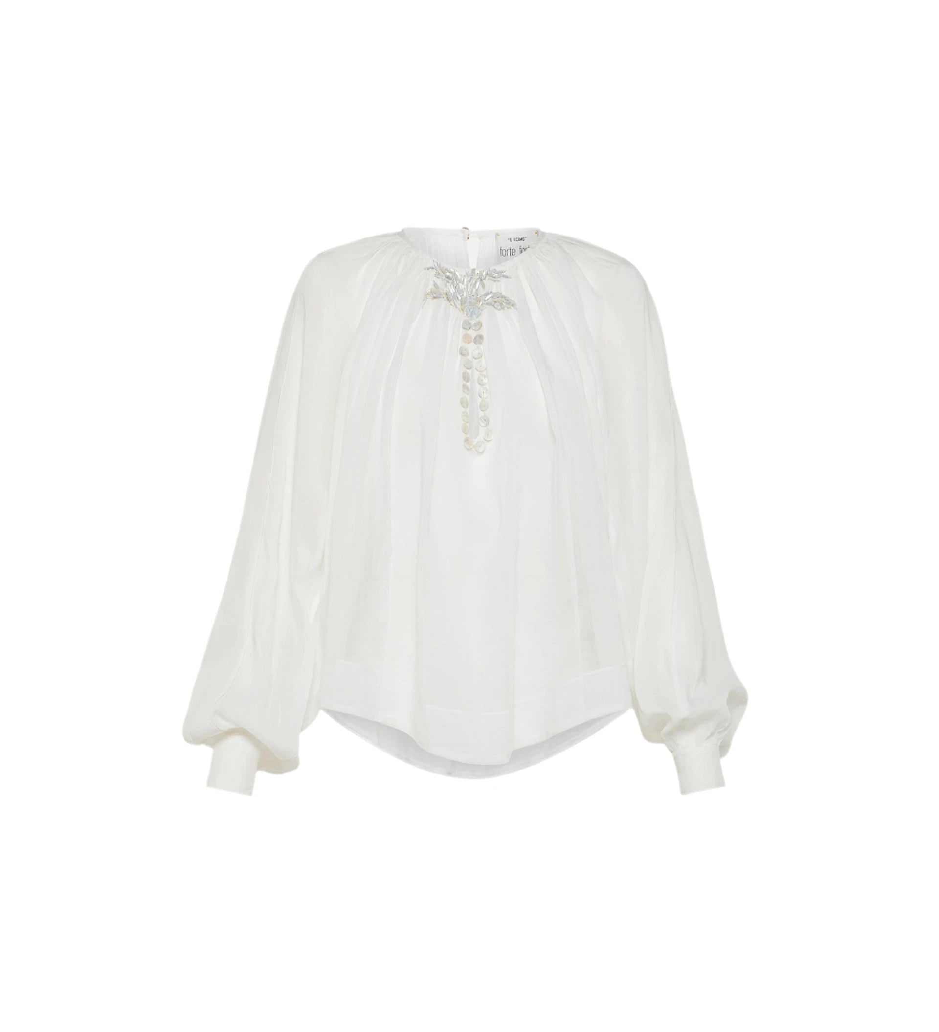 Blouse voile pearl white