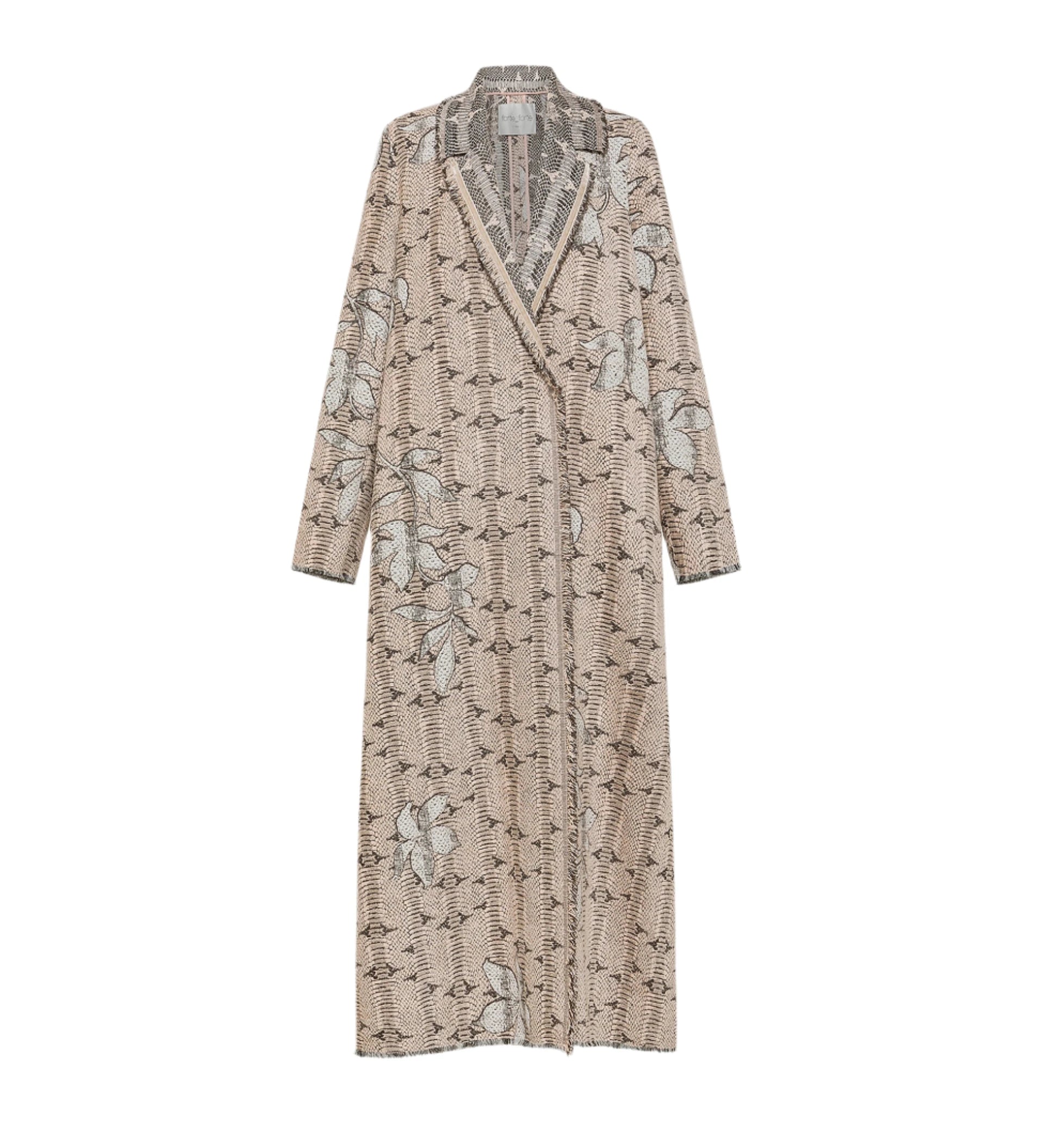 Coat/cardigan Jacquard dune lily oyster