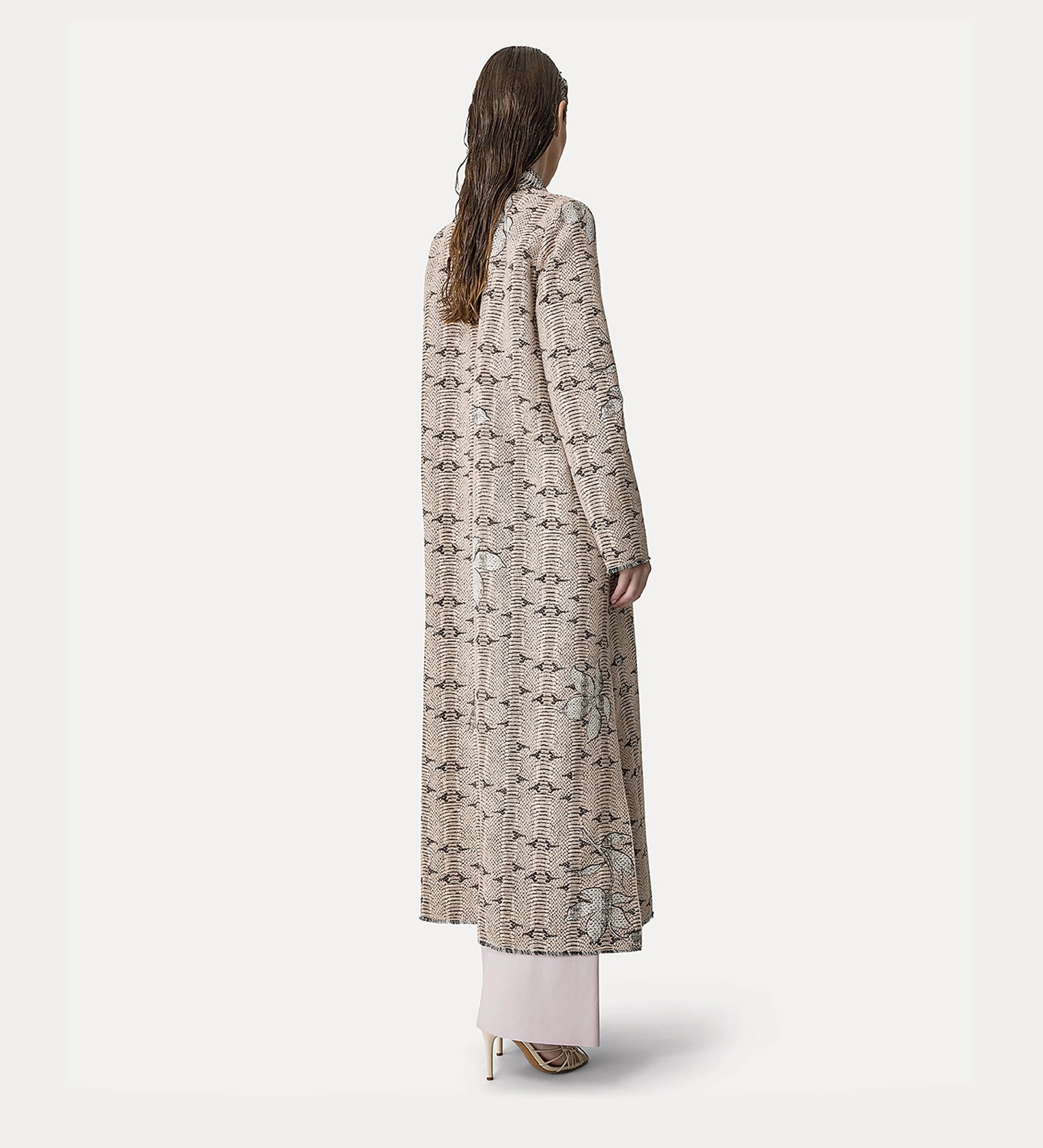 Coat/cardigan Jacquard dune lily oyster