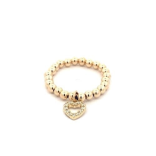 Ring gold coloured heart