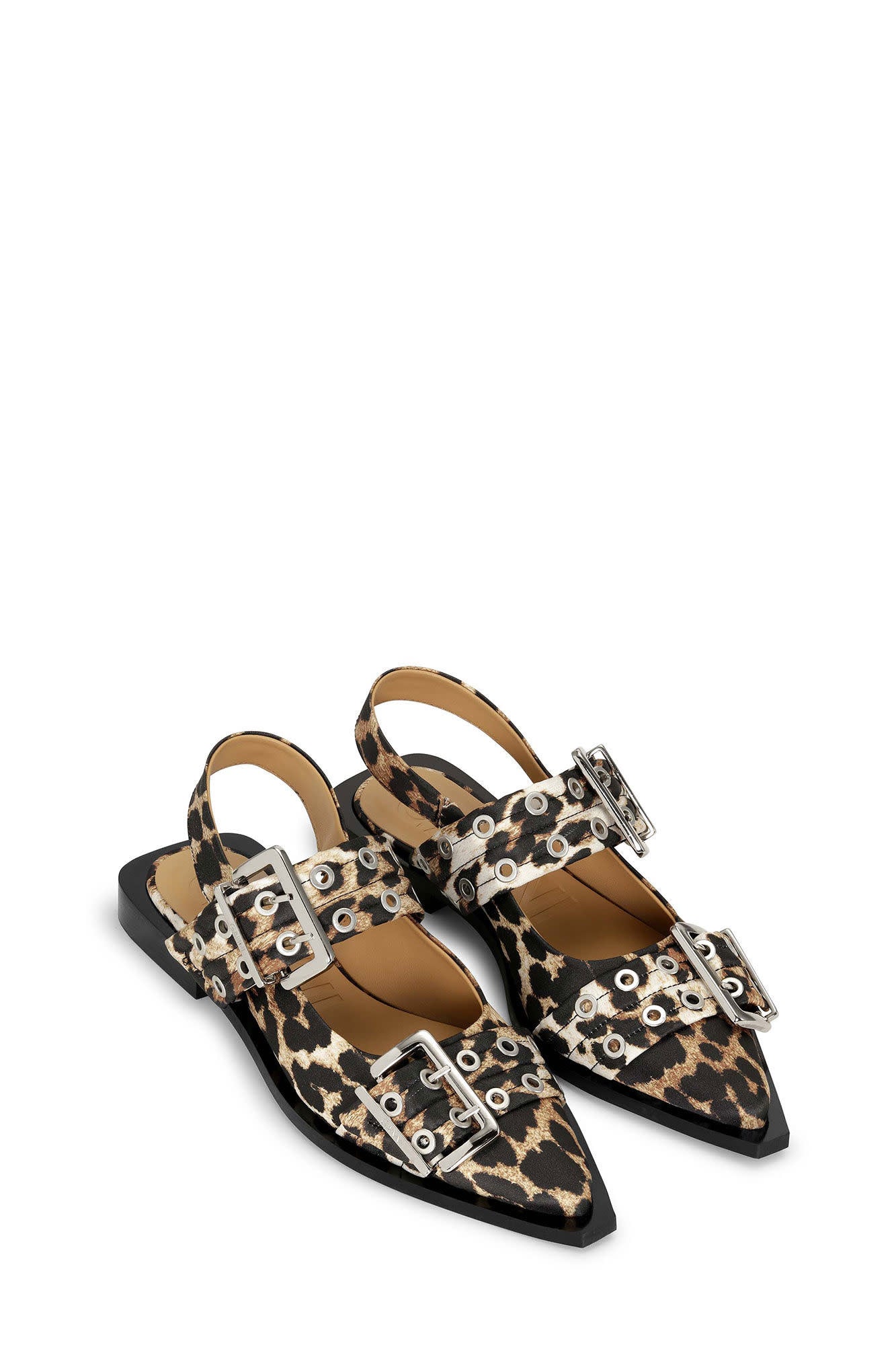 Buckle ballerina leopard