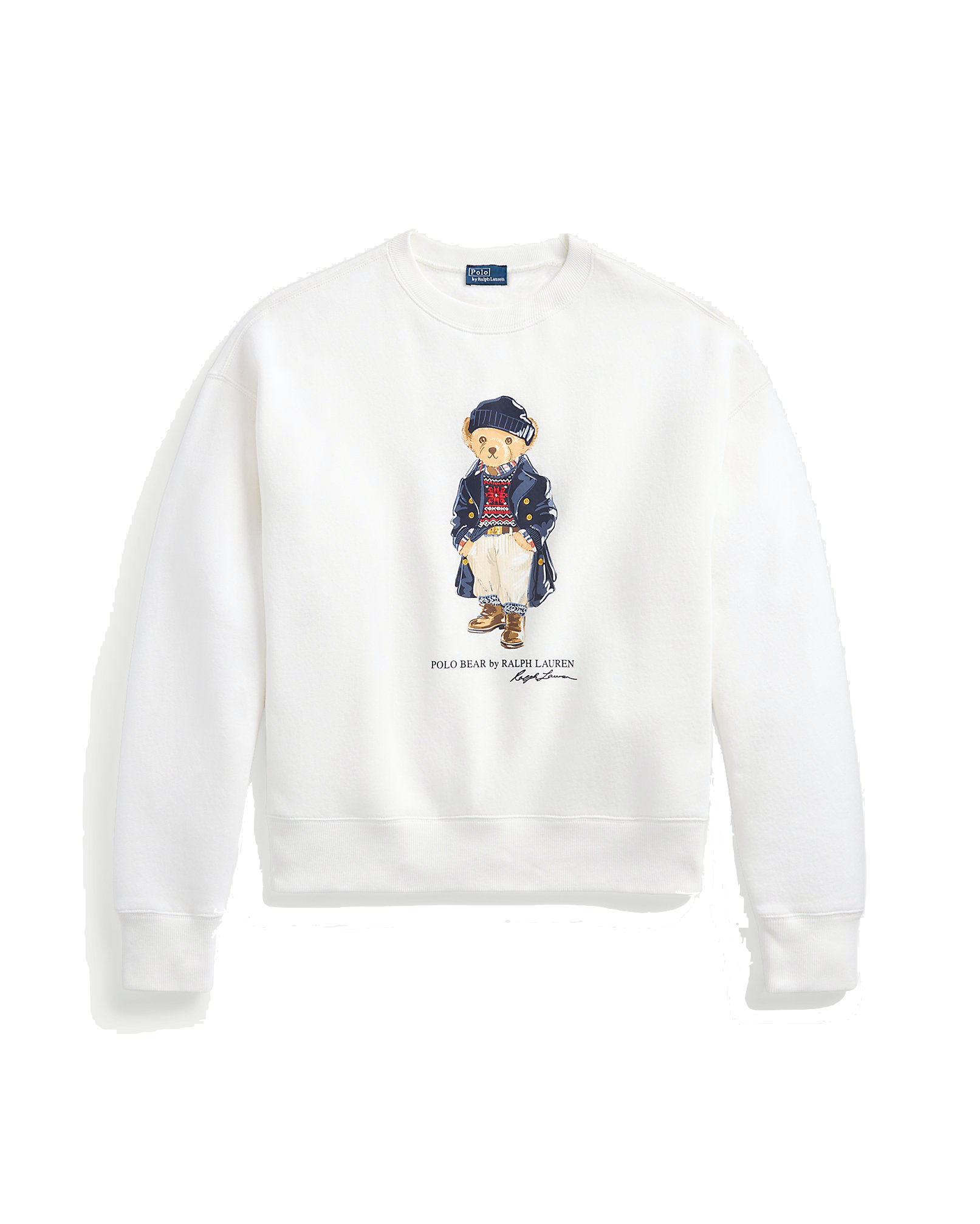 Sweater polo bear ivory blue