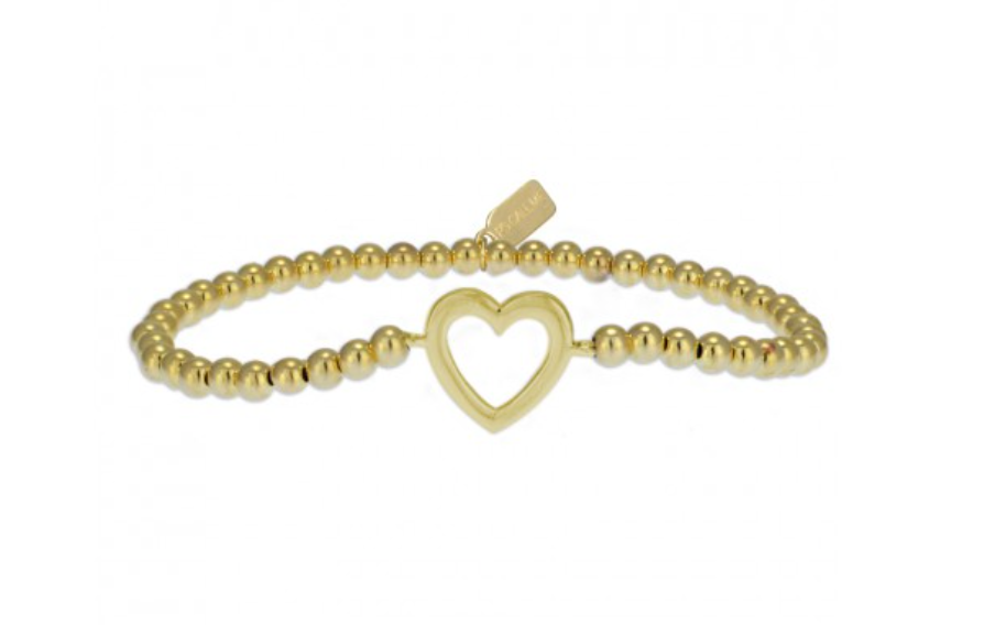 Bracelet heart gold open