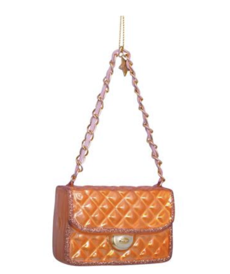 Kersthanger peach fashion bag (H5 cm