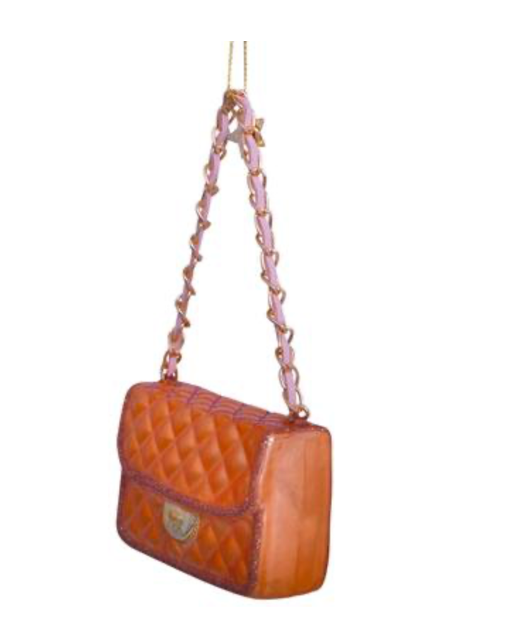 Kersthanger peach fashion bag (H5 cm