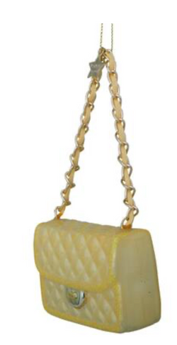 Image of Kersthanger yellow fashion bag H5 cm