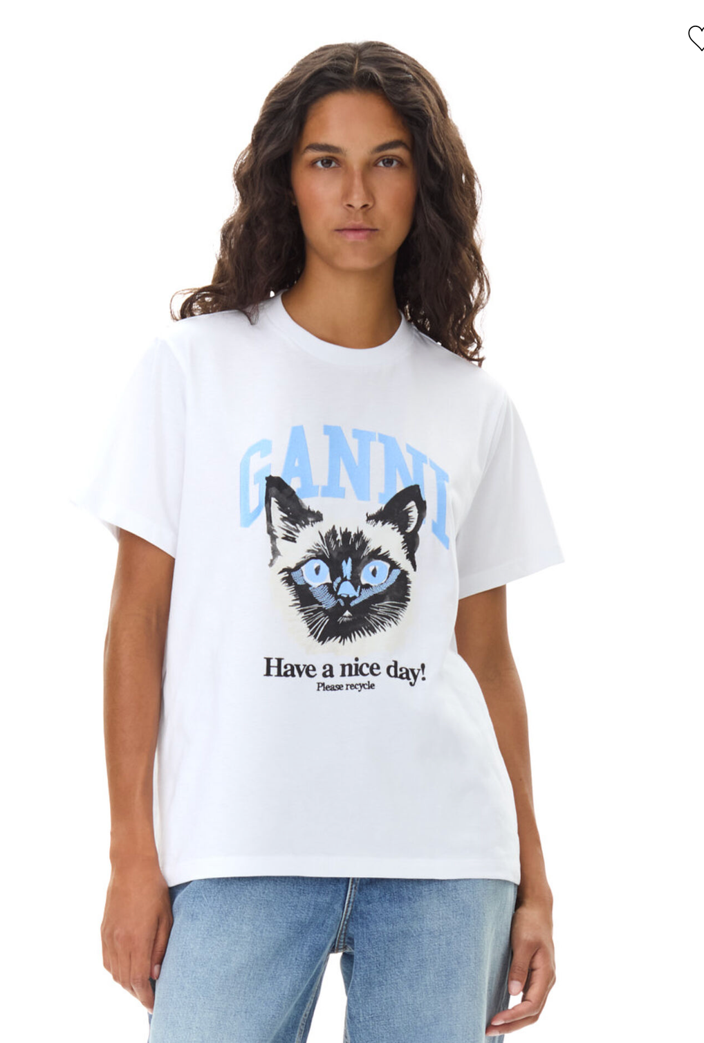 Tee relaxed Cat bright white