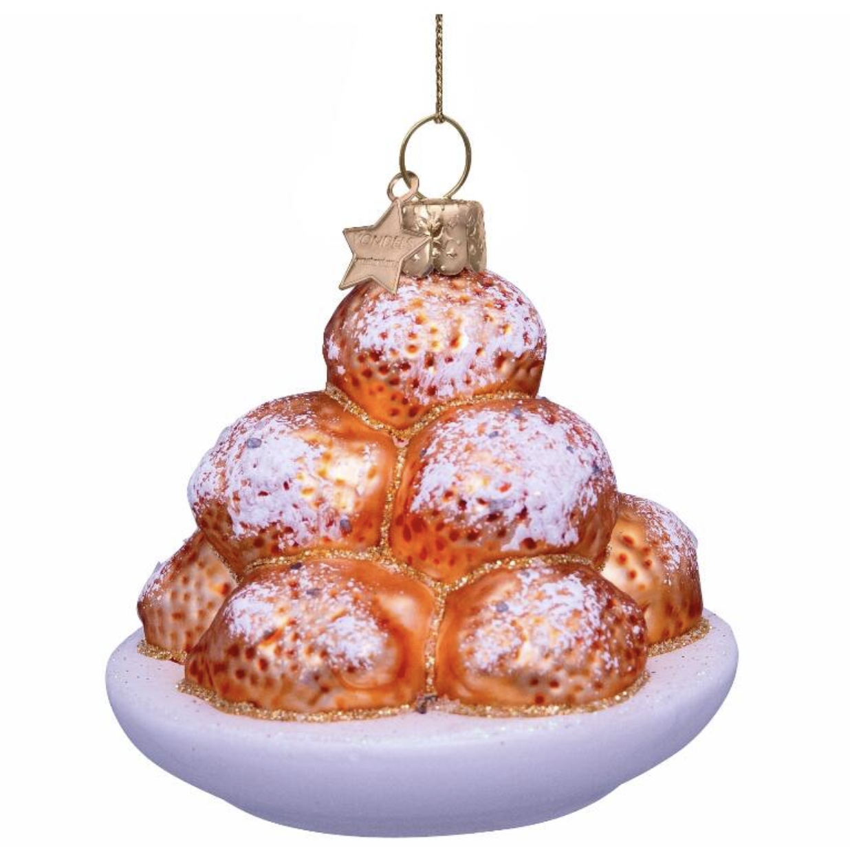 Kersthanger oliebollen H7cm