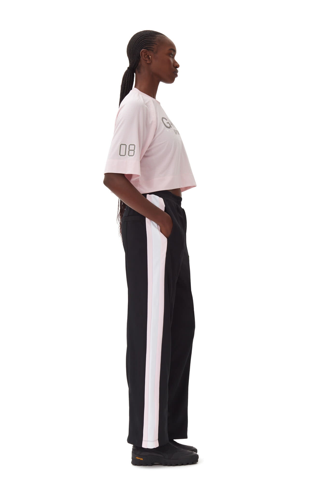 Pants sport jersey straight